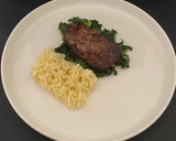 A picture of step 5 of Filet Mignon With Creamy Mashed Potato And kale, Served With A Peppercorn Sauce.