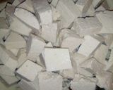 A picture of step 1 of Awara/Tofu with Onion Sauce.