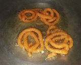 A picture of step 3 of Rava jalebi.
