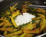 A picture of step 5 of Borboti (pea bean)sabzi.