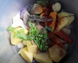A picture of step 5 of Fish Soup with Buttered Toasted Bread.