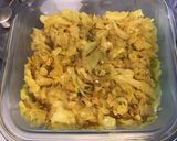 Une image de l'étape 13 de Gratin de pommes de terre vitelotte et chou blanc au parmesan,oignon de roscoff et curry.