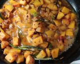 A picture of step 5 of Pumpkin tamarind gravy.