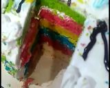 A picture of step 15 of Rainbow cake🌈🎂in sandwich maker.