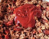 Kolbászos tépett pörkölt recept fázis 5 fotója