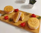 Une image de l'étape 3 de Pancake salé au jambon /St Môret®️.