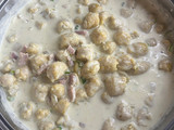 Ñoquis de batata y cabutia