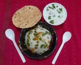 A picture of step 3 of Biryani with Raita.