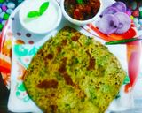 मेथी पराठा विथ मिंट दही एंड टमाटर सब्ज़ी रेसिपी चरण 9 फोटो