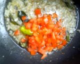 A picture of step 5 of Gobhi nu shak.