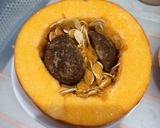 Foto langkah ke 3 dari resep 149. Labu Kuning Kukus Legit Santan.