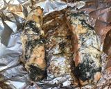 A picture of step 4 of Salmon with dill.