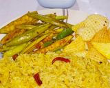 A picture of step 8 of Moongdal Khichdi.