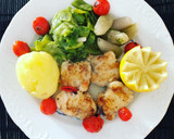 Foto del paso 6 de la receta: Rape a la plancha con judías verdes con patata, chalotas y tomate cherry