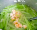 Hình bước làm 1 của món Canh bầu nấu tôm
