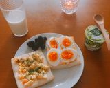 Hình bước làm 3 của món Sandwich Trứng Luộc