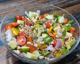 A picture of step 3 of Boiled Lobia Salad with Lemon Balsamic Dressing.