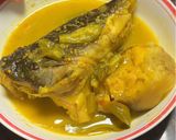 Gambar langkah 4 resipi Gulai Tempoyak Ikan Baung.