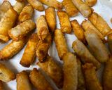 A picture of step 3 of Wantan Roll Fry.
