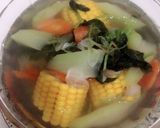 Foto langkah ke 7 dari resep Sayur Bayem Wortel Labu siam Jagung manis.