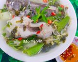 Hình bước làm 4 của món Canh chua cá hú nấu lá bụp giấm(lá rau chua,lá giấm...)