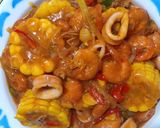 Foto langkah ke 5 dari resep 034. Udang Cumi Saos Padang.