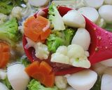 Gambar langkah 2 resipi Sup Sayur Campur.