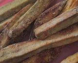 Gambar langkah 6 resipi Baked Sweet Potato Fries.