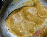 A picture of step 4 of Quick Moong dal Atta Halwa.