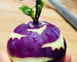 Hình bước làm 2 của món 🌱 Salad Su Hào, Nấm & Măng Tây Rừng Sốt Hành Tăm