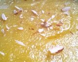 A picture of step 7 of Kesar Sheera.