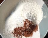 A picture of step 1 of Red velvet cake loaf.