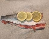 Foto del paso 3 de la receta: Lubina al horno rellena de jamón