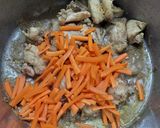 A picture of step 5 of Chicken Afghani pulao 😋.