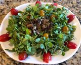 A picture of step 2 of Japanese Watercress Salad with Olive Oil and Vinegar Dressing.