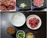 A picture of step 1 of Chinese XO Sauce Minced Pork with vermicelli glass noodles.