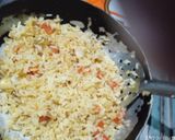 A picture of step 2 of Frie rice.