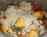 A picture of step 4 of Chanay aloo ki biryani.