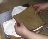 A picture of step 5 of Coffee cocktail cake (heart shape 2nd part).