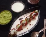 A picture of step 7 of Dahi Bhalla.