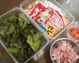 รูปขั้นตอนการทำที่ 1 ของ ผัดมิโซะตำลึงหมูสับ - คีโต