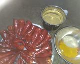 A picture of step 1 of Red Mirchi achar.