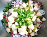 A picture of step 3 of Spicy Babugosha Salsa (Indian Pear Salsa).