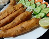 A picture of step 4 of Bari hari mirch ke pakoray.