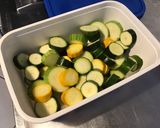 Une image de l'étape 4 de Courgettes tricolores grillées au romarin,tomate et marinade.