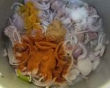 A picture of step 1 of Aloo ghost gravy.