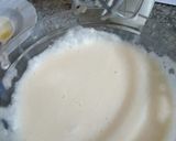 A picture of step 5 of White forest cake#mycreativewhiteforestrecp.chocolate flower.