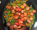 A picture of step 5 of Omurice (Japanese Fried Rice with Omelette).