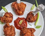 A picture of step 2 of Chicken lollipop.