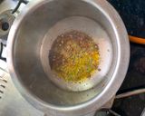 A picture of step 2 of Rajasthani Besan kadhi.